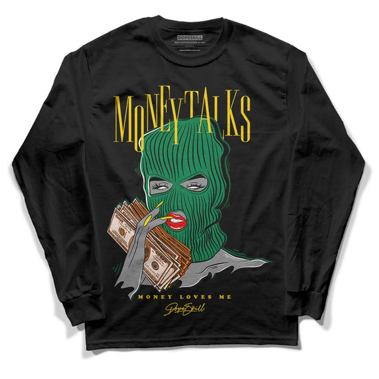 Green Sneakers DopeSkill Long Sleeve T-Shirt Money Talks Graphic Streetwear - Black 