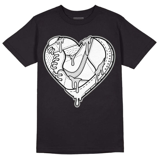 Dunk Low ‘Pure Platinum’ DopeSkill T-Shirt Heart Jordan 1 Graphic Streetwear - Black