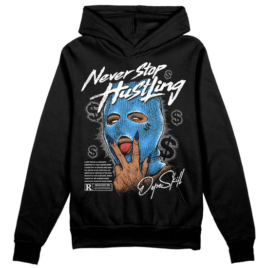 Jordan Spiz’ike Low “White/Obsidian” DopeSkill Hoodie Sweatshirt Never Stop Hustling Graphic Streetwear - Black