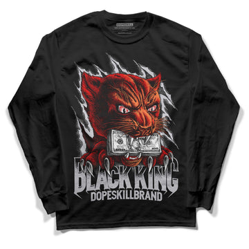 Jordan 2 Retro "Black Cement" DopeSkill Long Sleeve T-Shirt Black King Graphic Streetwear - Black