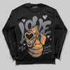 Jordan 11 Cool Grey DopeSkill Long Sleeve T-Shirt Love Shot Graphic Streetwear - Black