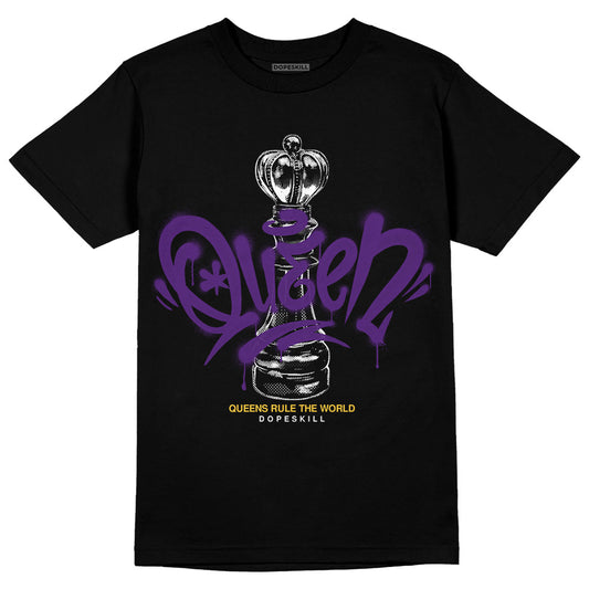 Jordan 12 “Field Purple” DopeSkill T-Shirt Queen Chess Graphic Streetwear - Black