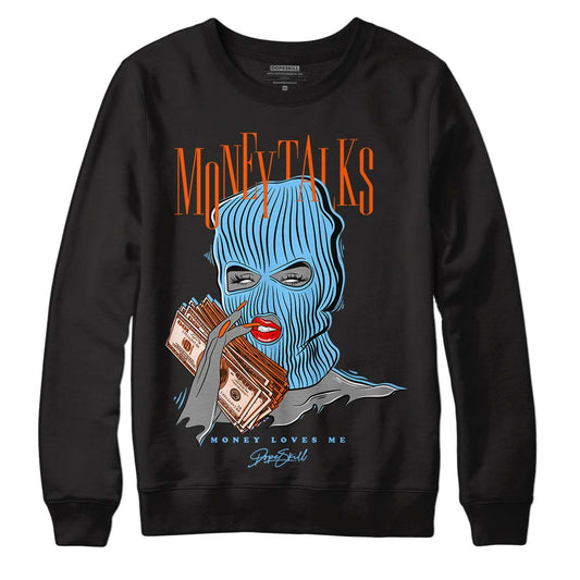 Dunk Low Futura University Blue DopeSkill Sweatshirt Money Talks Graphic Streetwear - Black