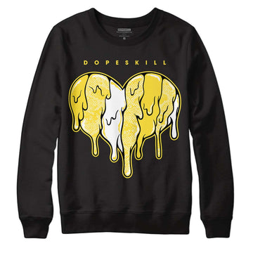 Jordan 11 Low 'Yellow Snakeskin' DopeSkill Sweatshirt Slime Drip Heart Graphic Streetwear - Black