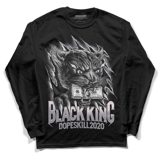 Jordan 2 Cement Grey DopeSkill Long Sleeve T-Shirt Black King Graphic Streetwear - Black