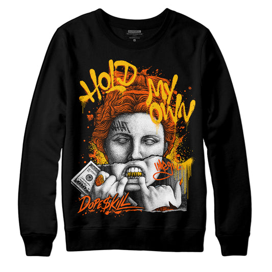 MSCHF Super Normal 2 Orange Milk DopeSkill Sweatshirt Hold My Own Graphic Streetwear  - Black 