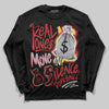 Jordan 14 Retro Ferrari (2025) DopeSkill Long Sleeve T-Shirt Real Ones Move In Silence Graphic Streetwear - Black