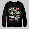 Jordan 4 WMNS “Seafoam” (2025) DopeSkill Sweatshirt New Love Heals Graphic Streetwear - Black