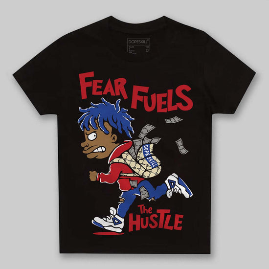 Jordan 4 “Rare Air” DopeSkill Toddler Kids T-shirt Fear Fuels The Hustle Graphic Streetwear - Black