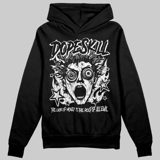 Black and White Sneakers DopeSkill Hoodie Sweatshirt Root of Evil Graphic Streetwear - Black