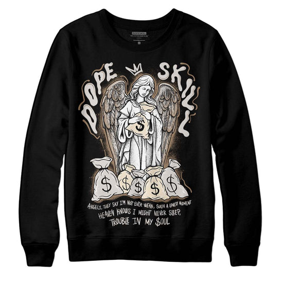 Jordan 5 SE “Sail” DopeSkill Sweatshirt Angels Graphic Streetwear - Black