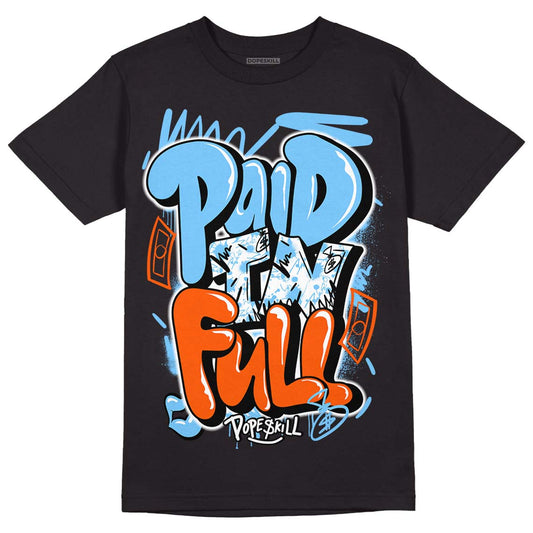 Dunk Low Futura University Blue DopeSkill T-Shirt New Paid In Full Graphic Streetwear - Black