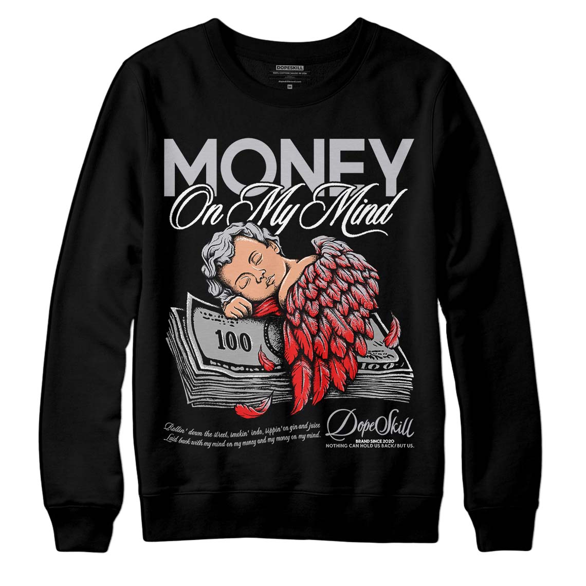 Grey Sneakers DopeSkill Sweatshirt MOMM Graphic Streetwear  - Black