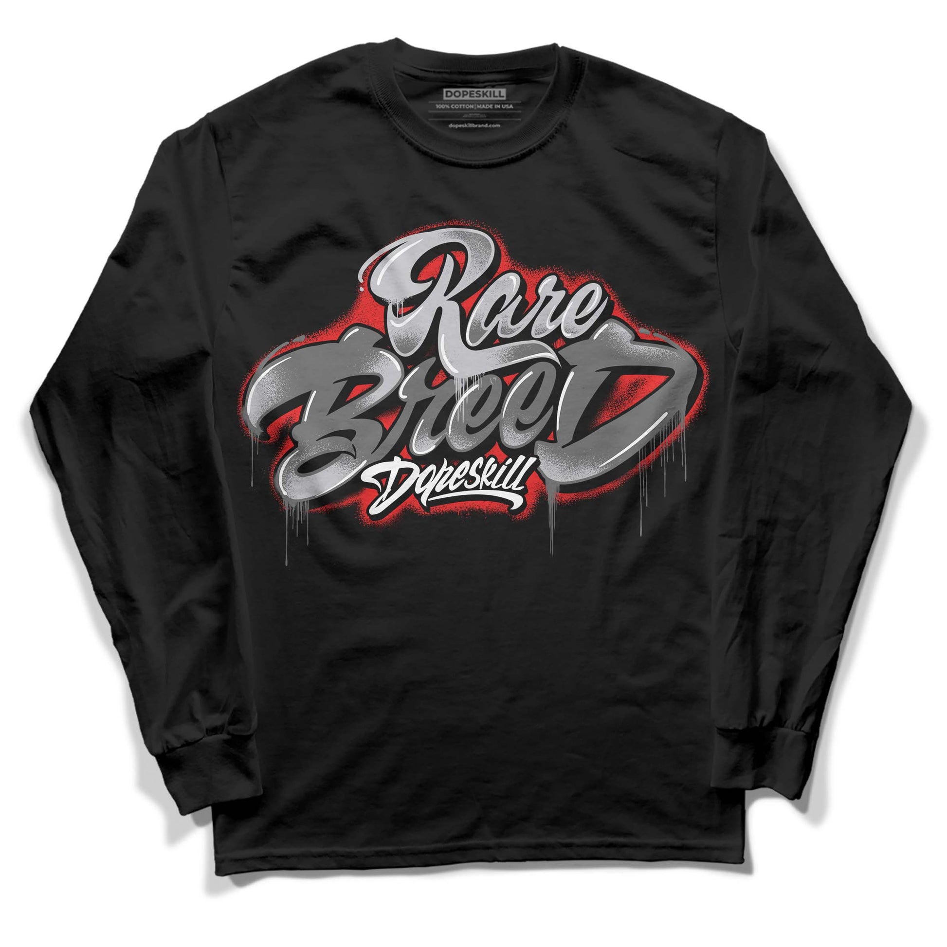 Grey Sneakers DopeSkill Long Sleeve T-Shirt Rare Breed Type Graphic Streetwear - Black