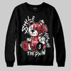Jordan 1 High OG “Ruby” DopeSkill Sweatshirt Smile Through The Pain Graphic Streetwear - Black
