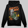Orange, Black and White Sneakers DopeSkill Hoodie Sweatshirt Keepin' It Real Graphic Streetwear - Black