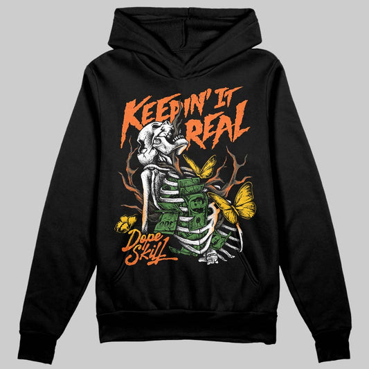 Orange, Black and White Sneakers DopeSkill Hoodie Sweatshirt Keepin' It Real Graphic Streetwear - Black