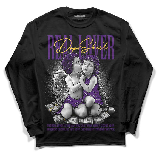 Jordan 12 “Field Purple” DopeSkill Long Sleeve T-Shirt Real Lover Graphic Streetwear - Black