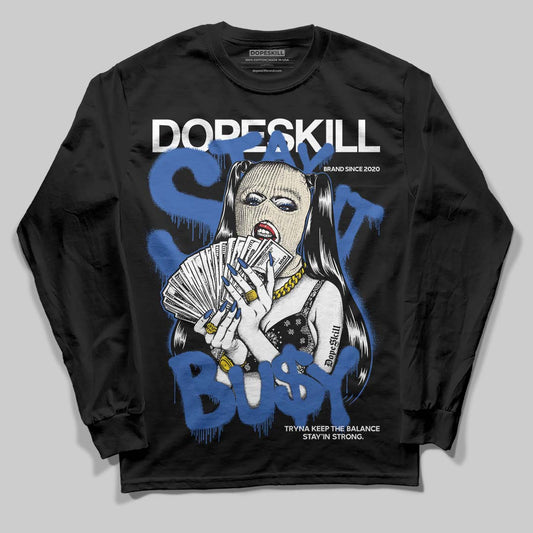 Jordan 1 Low Travis Scott x Fragment DopeSkill Long Sleeve T-Shirt Stay It Busy Graphic Streetwear - Black