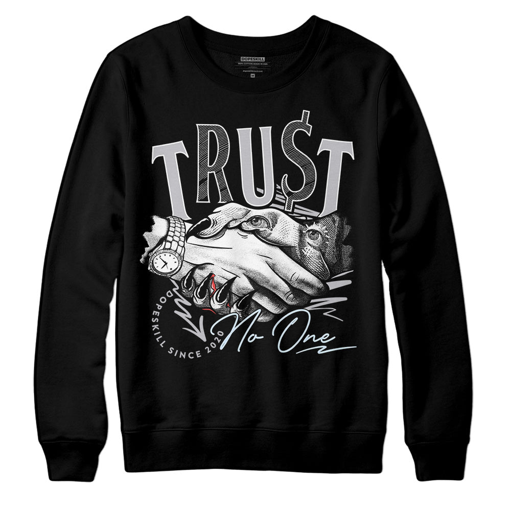 Jordan 11 Retro Low Cement Grey DopeSkill Sweatshirt Trust No One Graphic Streetwear - Black