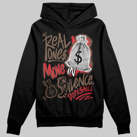 Jordan 9 'Olive' DopeSkill Hoodie Sweatshirt Real Ones Move In Silence Graphic Streetwear - Black