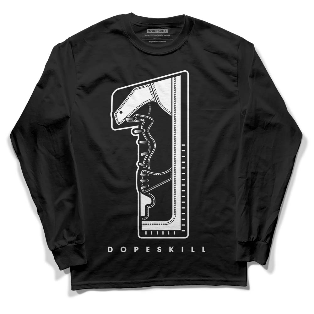 Jordan 1 High OG “Black/White” DopeSkill Long Sleeve T-Shirt No.1 Graphic Streetwear  - Black