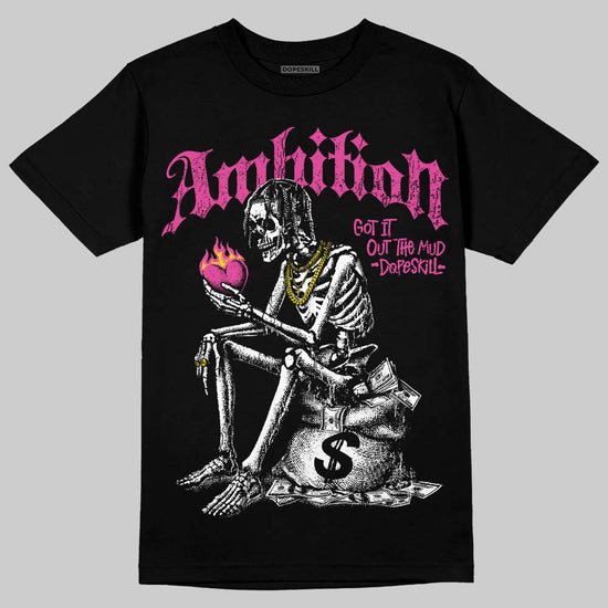 Pink Sneakers DopeSkill T-Shirt Ambition Graphic Streetwear - Black