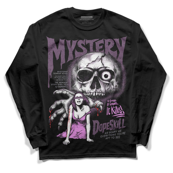 Jordan 2 “Mauve/Off-Noir” DopeSkill Long Sleeve T-Shirt Mystery Ghostly Grasp Graphic Streetwear - Black