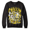 Jordan 11 Low 'Yellow Snakeskin' DopeSkill Sweatshirt Chillin Graphic Streetwear - Black