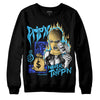 Jordan 13 Retro University Blue DopeSkill Sweatshirt Drip'n Never Tripp'n Graphic Streetwear - Black