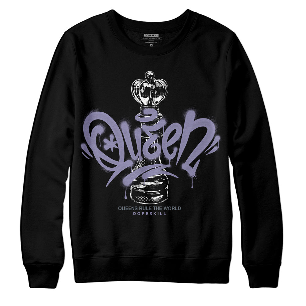 Jordan 5 Retro Low Indigo Haze DopeSkill Sweatshirt Queen Chess Graphic Streetwear - Black