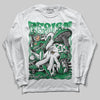 Jordan 1 Low Lucky Green DopeSkill Long Sleeve T-Shirt Resist Graphic Streetwear - White