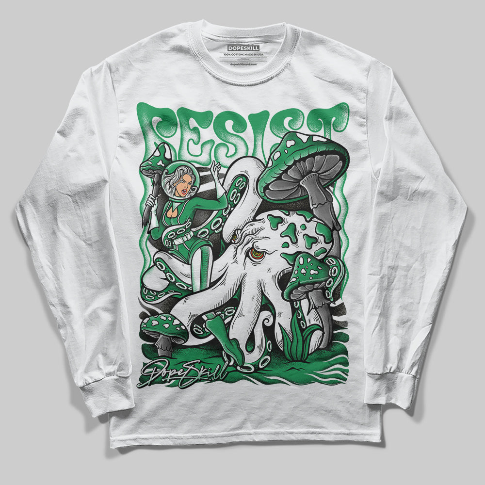 Jordan 1 Low Lucky Green DopeSkill Long Sleeve T-Shirt Resist Graphic Streetwear - White