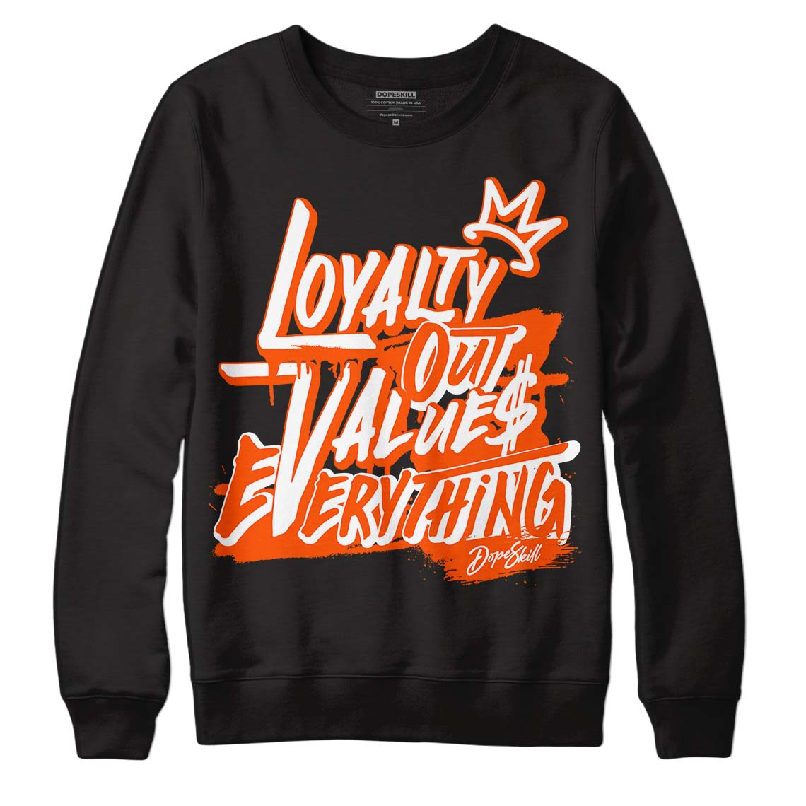 MSCHF Super Normal 2 Orange Milk DopeSkill Sweatshirt LOVE Graphic Streetwear - Black