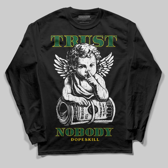 Green Sneakers DopeSkill Long Sleeve T-Shirt Trust Nobody Graphic Streetwear - Black