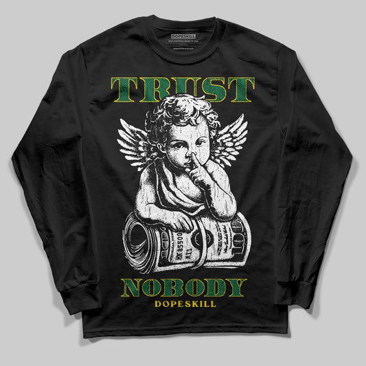 Green Sneakers DopeSkill Long Sleeve T-Shirt Trust Nobody Graphic Streetwear - Black