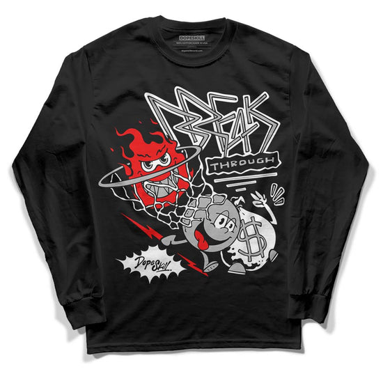 Jordan 1 Low OG “Shadow” DopeSkill Long Sleeve T-Shirt Break Through Graphic Streetwear - Black