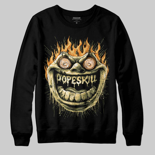 Olive Sneakers DopeSkill Sweatshirt Hellfire Graphic Streetwear - black
