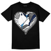 Jordan 3 "Midnight Navy" DopeSkill T-Shirt Heart Jordan 3 Graphic Streetwear - Black 