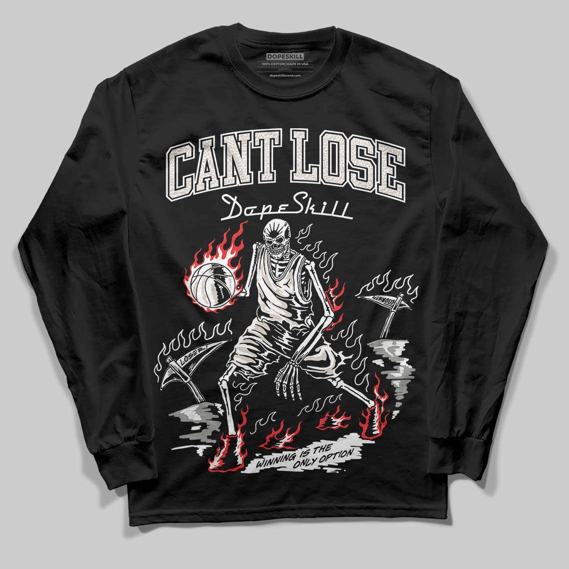 Jordan 3 Retro Pure Money DopeSkill Long Sleeve T-Shirt Cant Lose Graphic Streetwear - Black