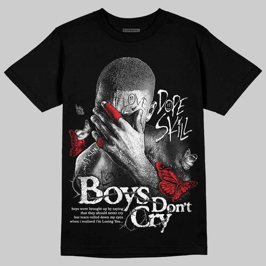 Rick Owens Leather Low Sneaker Black And Milk DopeSkill T-Shirt Boys Don't Cry Graphic Streetwear - Black