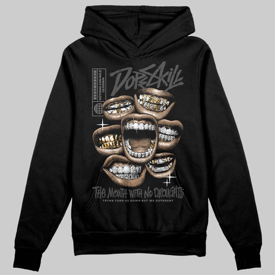 Jordan 4 “Black Cat” (2025) DopeSkill Hoodie Sweatshirt The Mouth With No Droughts Graphic Streetwear - Black