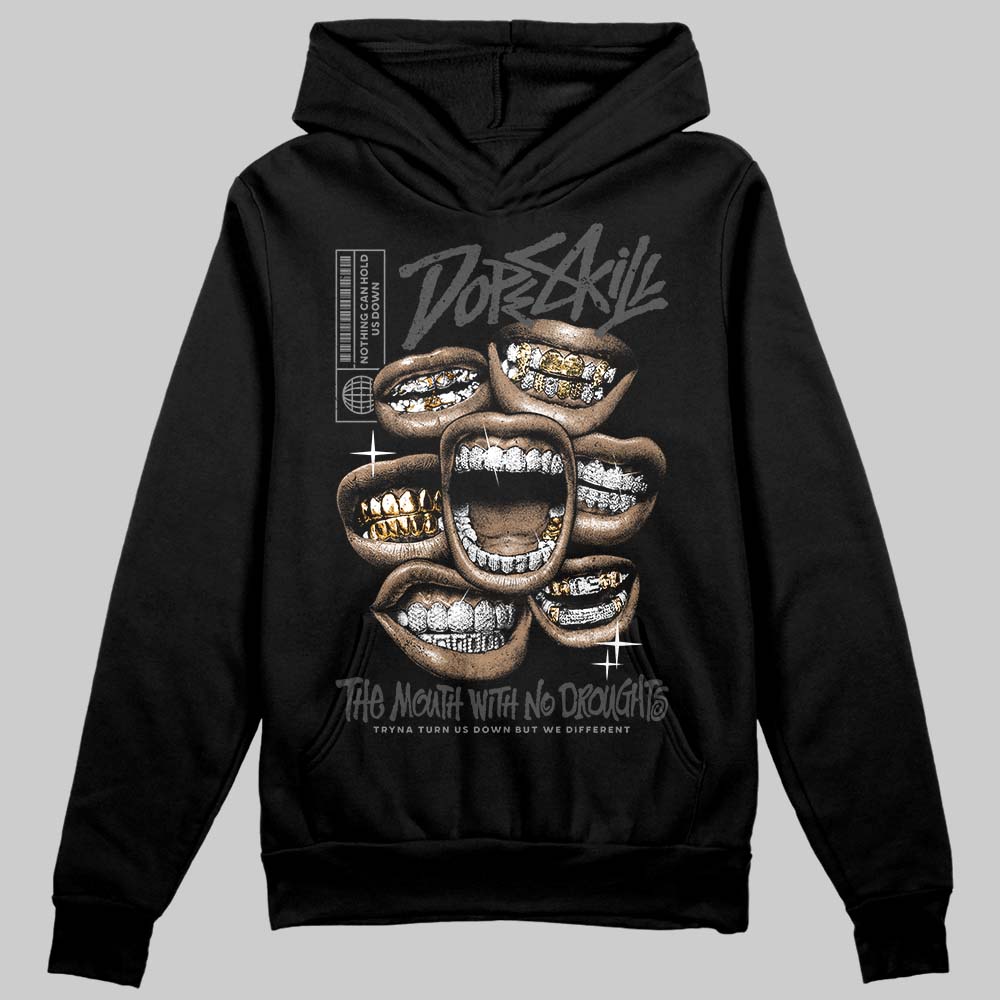 Jordan 4 “Black Cat” (2025) DopeSkill Hoodie Sweatshirt The Mouth With No Droughts Graphic Streetwear - Black