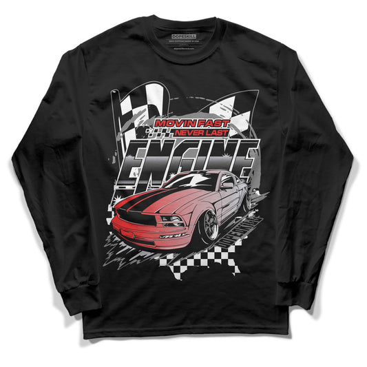 Grey Sneakers DopeSkill Long Sleeve T-Shirt ENGINE Tshirt Graphic Streetwear - Black