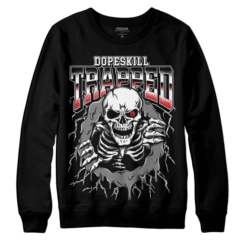 Jordan 1 High OG “Black/White” DopeSkill Sweatshirt Trapped Halloween Graphic Streetwear - Black