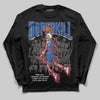 Jordan 1 Low Travis Scott x Fragment DopeSkill Long Sleeve T-Shirt Thunder Dunk Graphic Streetwear - Black