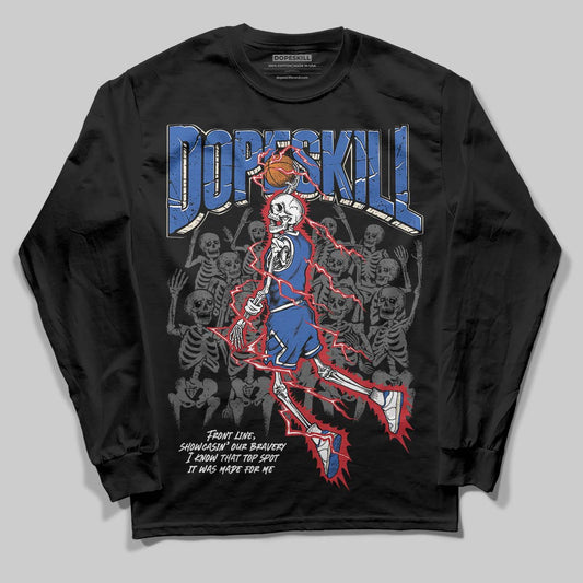 Jordan 1 Low Travis Scott x Fragment DopeSkill Long Sleeve T-Shirt Thunder Dunk Graphic Streetwear - Black