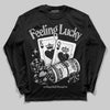 Jordan 4 OG “White Cement” DopeSkill Long Sleeve T-Shirt Feeling Lucky Graphic Streetwear - Black