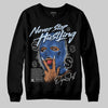 Awake NY x Jordan 5 Retro 'Black Racer Blue' DopeSkill Sweatshirt Never Stop Hustling Graphic Streetwear - Black