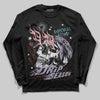 Harris Tweed x Dunk Low Denim Turquoise and Baroque Brown DopeSkill Long Sleeve T-Shirt Drip Season Graphic Streetwear - Black